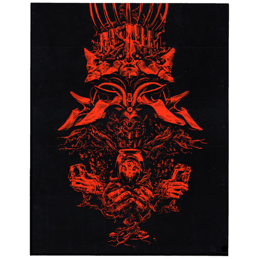 Blood God - Pen & Ink Print 11x14