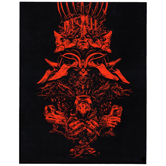 Blood God - Pen & Ink Print 11x14