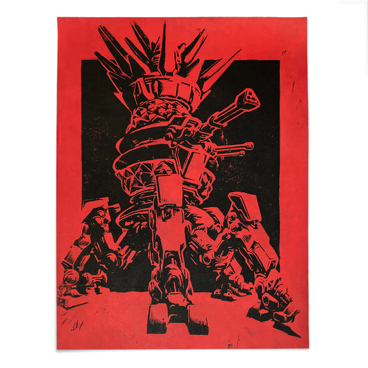 Tropic Blast - Pineapple Mecha Block Print