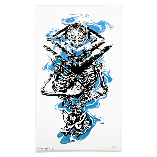 Waterfall - Original Ink Artwork 5x10